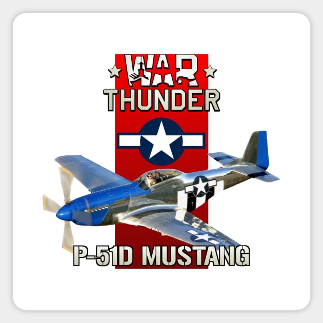 P-51D Mustang Sticker by MilMerchant